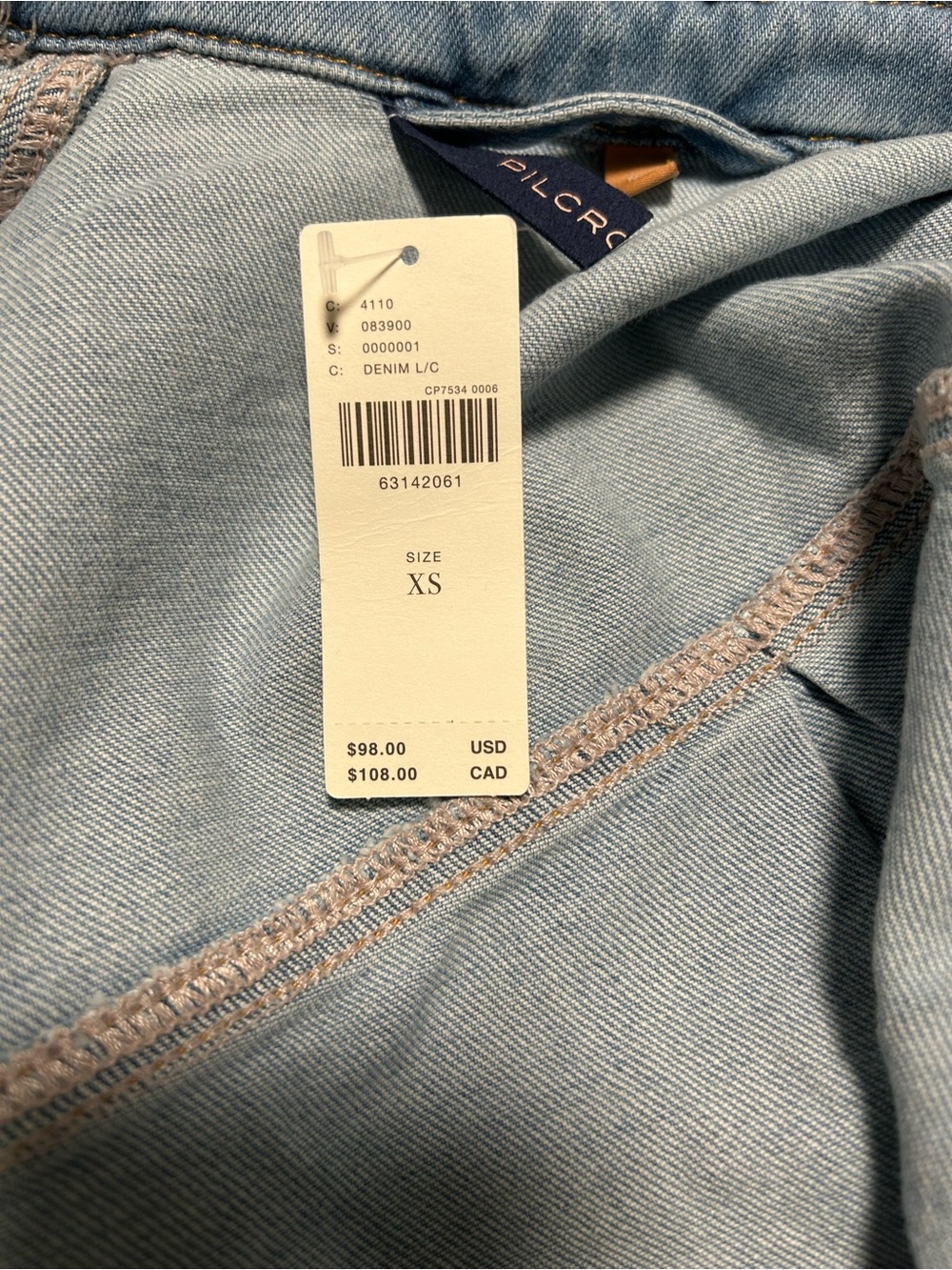 Pilcro distressed denim shirt xs - Picture 2 of 4